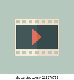 Flat Video Icon