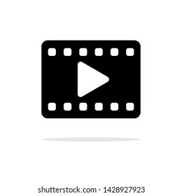Flat video, music, tv, movie icon vector illustration Eps10