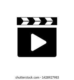 Flat video, music, tv, movie icon vector illustration Eps10