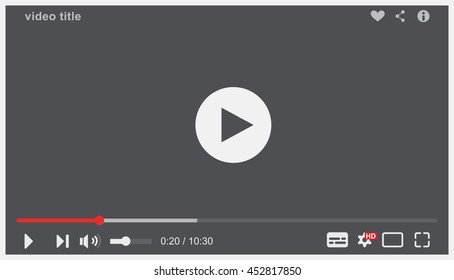 flat video player interface