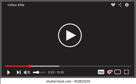 Flat Video Player Interface