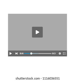 Flat video player template for web and mobile apps