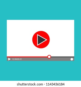 Flat video player template for web and mobile apps