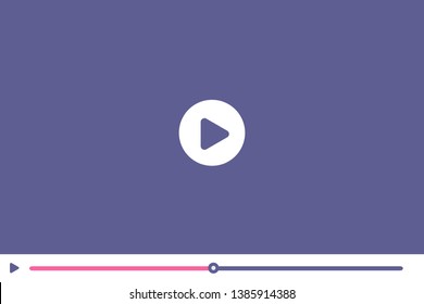 Flat video player template for web and mobile apps
