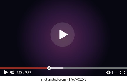 Flat video player template for web and mobile apps.