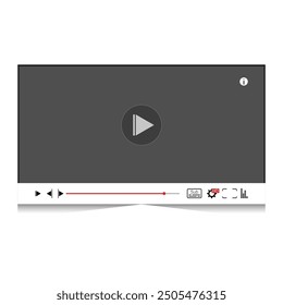 Flat Video player templates Design 