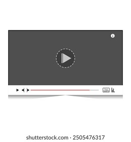 Flat Video player templates Design 