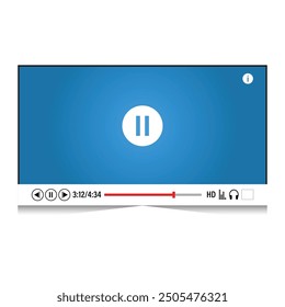 Flat Video player templates Design 