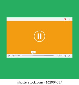 Flat Video Player For Web And Mobile Apps