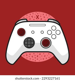 flat videogame gamepad esport vector