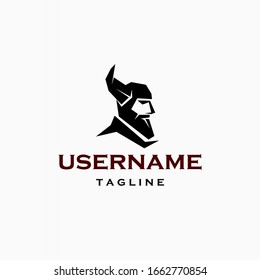 flat viking logo design inspiration . monochrome viking logo design template . viking head logo design. viking icon
