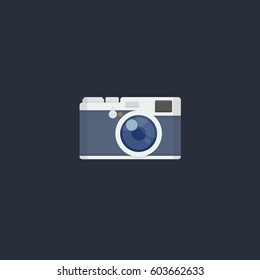 Flat Vintage Camera Illustration