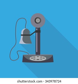 Flat Vintage Phone Vector.