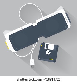 flat virtual reality glasses
