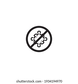 Flat Virus Icon Design Illustration