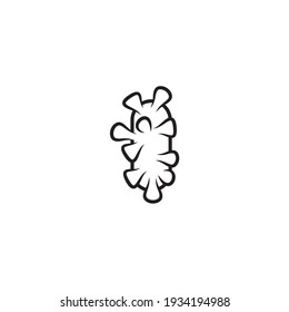 Flat Virus Icon Design Illustration