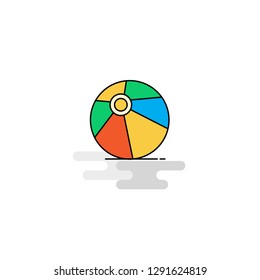 Flat Volley ball  Icon. Vector