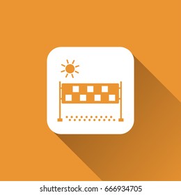 flat Volleyball net icon
