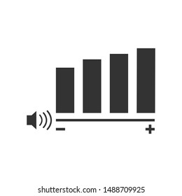Flat volume control user interface vector illustration for web, mobile, logo, application and graphic design