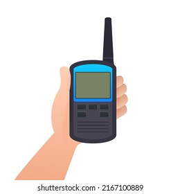 Flat walky talky for concept design. Vector isolated illustration