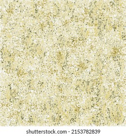 Flat wall with beige stains and gold or black flecks. Mottled grainy background. Marbled texture. Seamless pattern.