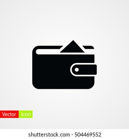 Flat Wallet icon, flat design best vector icon