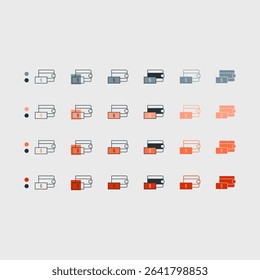 Flat wallet icon with simple modern style