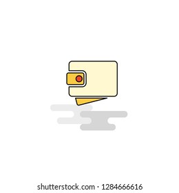 Flat Wallet Icon. Vector