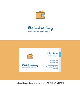 Flat Wallet Logo and Visiting Card Template. Busienss Concept Logo Design