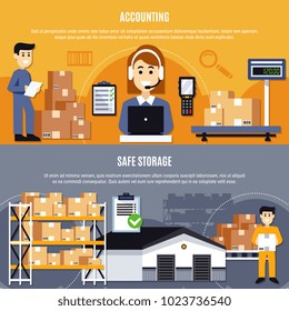 Flat Warehouse Banner Set
