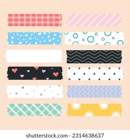 Aesthetic Washi Tape White Transparent, 10 Sticker Pack Cute Aesthetic  Pastel Colour Washi Tape, Washi Tape, Washi Tape Set, Washi Tape Cute PNG  Image For Free Download