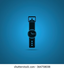 Flat watch illustration.