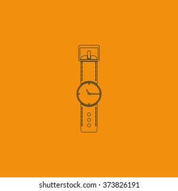 Flat watch illustration.