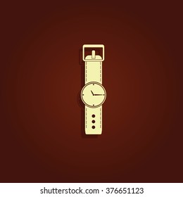 Flat watch illustration.