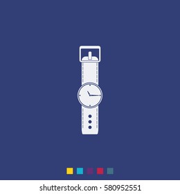 Flat watch illustration.