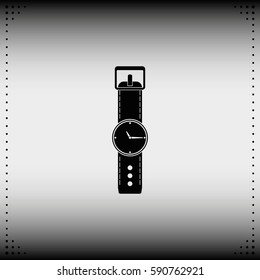 Flat watch illustration.