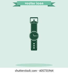 Flat watch illustration.