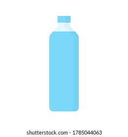Flat water bottle, plastic bottle icon, vector illustration isolated on white background