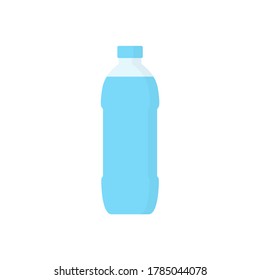 Flat water bottle, plastic bottle icon, vector illustration isolated on white background