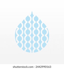 Flat water drop illustration background. Rain drop design asset. Aqua drop asset template