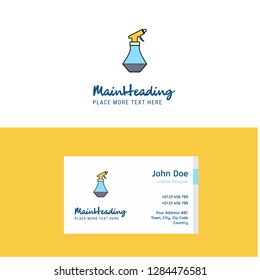 Flat Water shower Logo and Visiting Card Template. Busienss Concept Logo Design
