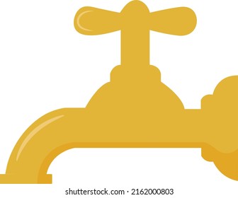 Flat Water Tap Vector Illustration