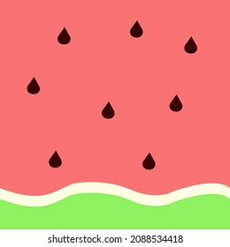 Ilustración de la sandía plana. patrón impecable. se puede usar para papel de pared, relleno de patrones, fondo, papel de envoltura, cubierta de libro, cubierta de cama, patrón de tela, textura de superficie.