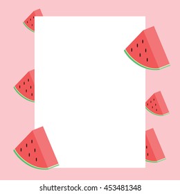 Flat watermelon isometric banner