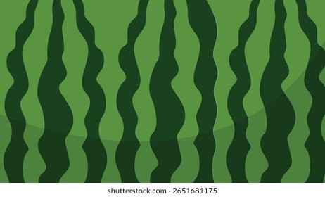 Flat watermelon striped rind pattern vector background