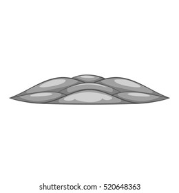 Flat wave icon. Cartoon illustration of flat wave vector icon for web