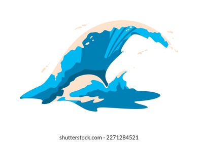 flat waves illustration over white