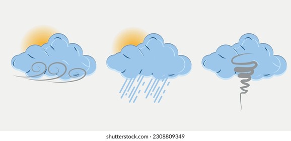 flat weather cloud illustration vector file