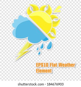 Flat weather forecast icon