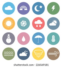Flat Weather Icon Set